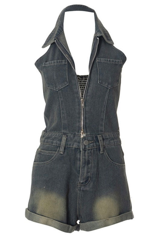 PRE-ORDER: A Bad Heatwave Denim Romper